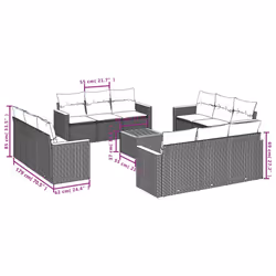 VidaXL 3258243 ensemble de meubles de jardin