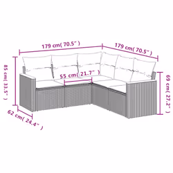 VidaXL 3258366 ensemble de meubles de jardin