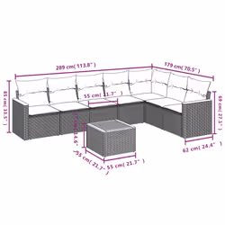 VidaXL 3258434 ensemble de meubles de jardin