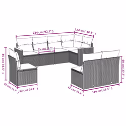 VidaXL 3258444 ensemble de meubles de jardin