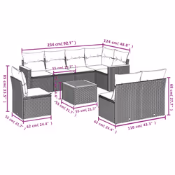 VidaXL 3258446 ensemble de meubles de jardin
