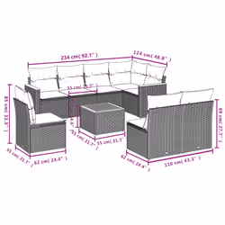VidaXL 3258447 ensemble de meubles de jardin
