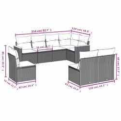 VidaXL 3258451 ensemble de meubles de jardin
