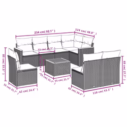 VidaXL 3258453 ensemble de meubles de jardin
