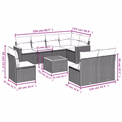 VidaXL 3258455 ensemble de meubles de jardin