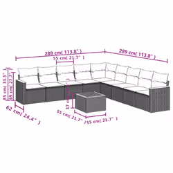 VidaXL 3258458 ensemble de meubles de jardin
