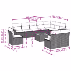 VidaXL 3258471 ensemble de meubles de jardin