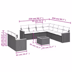 VidaXL 3258502 ensemble de meubles de jardin