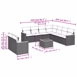 VidaXL 3258511 ensemble de meubles de jardin