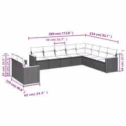VidaXL 3258513 ensemble de meubles de jardin