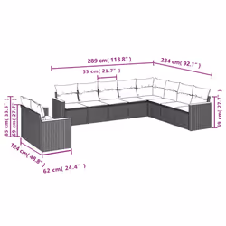 VidaXL 3258520 ensemble de meubles de jardin