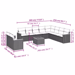 VidaXL 3258521 ensemble de meubles de jardin