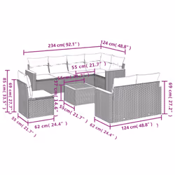 VidaXL 3258566 ensemble de meubles de jardin