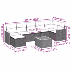 VidaXL 3258598 ensemble de meubles de jardin