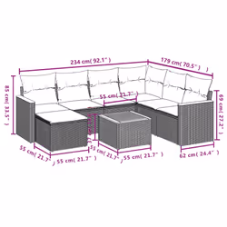 VidaXL 3258605 ensemble de meubles de jardin