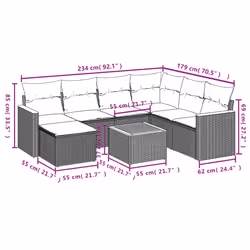 VidaXL 3258607 ensemble de meubles de jardin