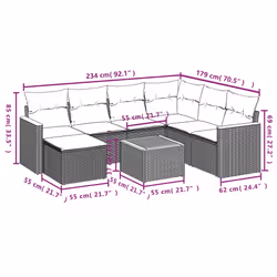 VidaXL 3258611 ensemble de meubles de jardin