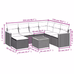 VidaXL 3258614 ensemble de meubles de jardin