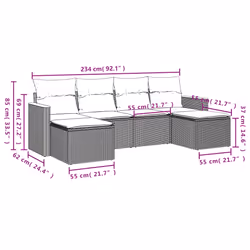 VidaXL 3258626 ensemble de meubles de jardin