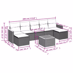 VidaXL 3258636 ensemble de meubles de jardin