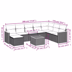 VidaXL 3258654 ensemble de meubles de jardin