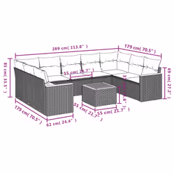 VidaXL 3258674 ensemble de meubles de jardin