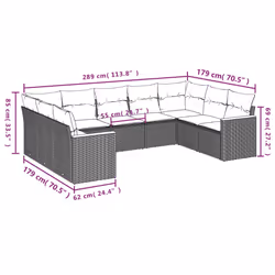 VidaXL 3258675 ensemble de meubles de jardin