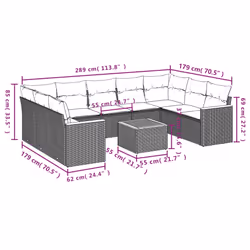 VidaXL 3258679 ensemble de meubles de jardin
