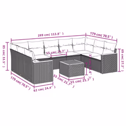 VidaXL 3258681 ensemble de meubles de jardin