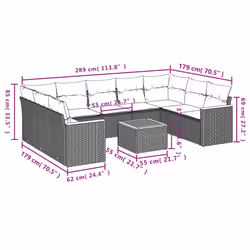 VidaXL 3258686 ensemble de meubles de jardin