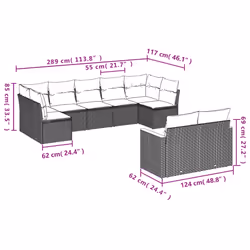 VidaXL 3258689 ensemble de meubles de jardin