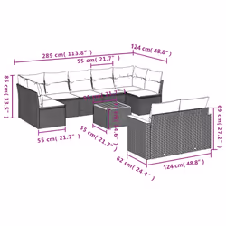 VidaXL 3258695 ensemble de meubles de jardin