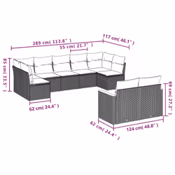 VidaXL 3258698 ensemble de meubles de jardin