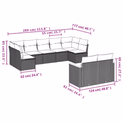 VidaXL 3258699 ensemble de meubles de jardin