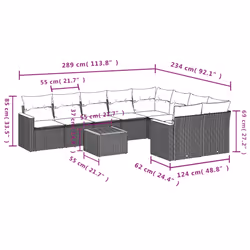 VidaXL 3258702 ensemble de meubles de jardin