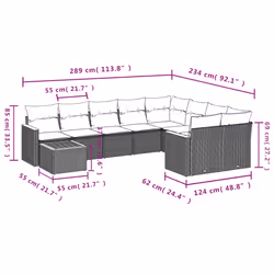 VidaXL 3258717 ensemble de meubles de jardin