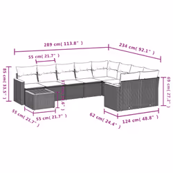 VidaXL 3258719 ensemble de meubles de jardin