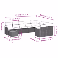 VidaXL 3258721 ensemble de meubles de jardin