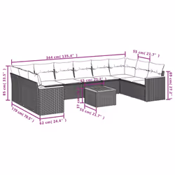 VidaXL 3258724 ensemble de meubles de jardin