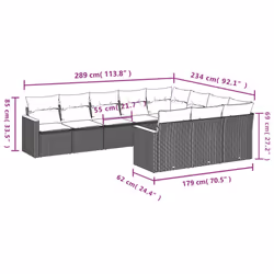 VidaXL 3258737 ensemble de meubles de jardin