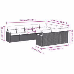 VidaXL 3258742 ensemble de meubles de jardin