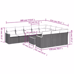 VidaXL 3258744 ensemble de meubles de jardin
