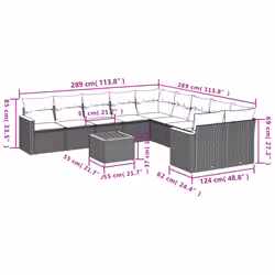 VidaXL 3258758 ensemble de meubles de jardin