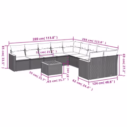 VidaXL 3258763 ensemble de meubles de jardin