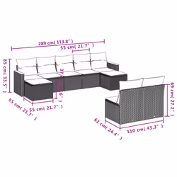 VidaXL 3258776 ensemble de meubles de jardin