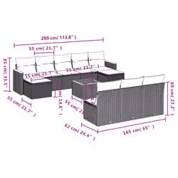 VidaXL 3258787 ensemble de meubles de jardin
