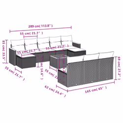 VidaXL 3258793 ensemble de meubles de jardin