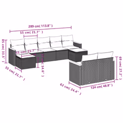VidaXL 3258800 ensemble de meubles de jardin