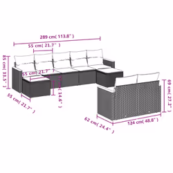 VidaXL 3258812 ensemble de meubles de jardin