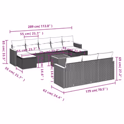 VidaXL 3258818 ensemble de meubles de jardin